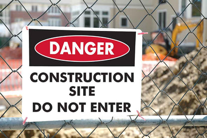 Danger Construction Site Do Not Enter Sign - New Signs