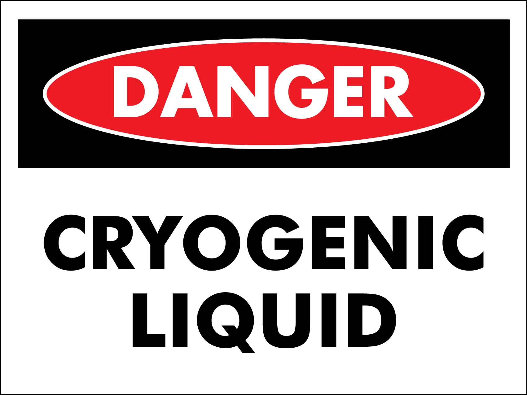Danger Cryogenic Liquid Sign - New Signs