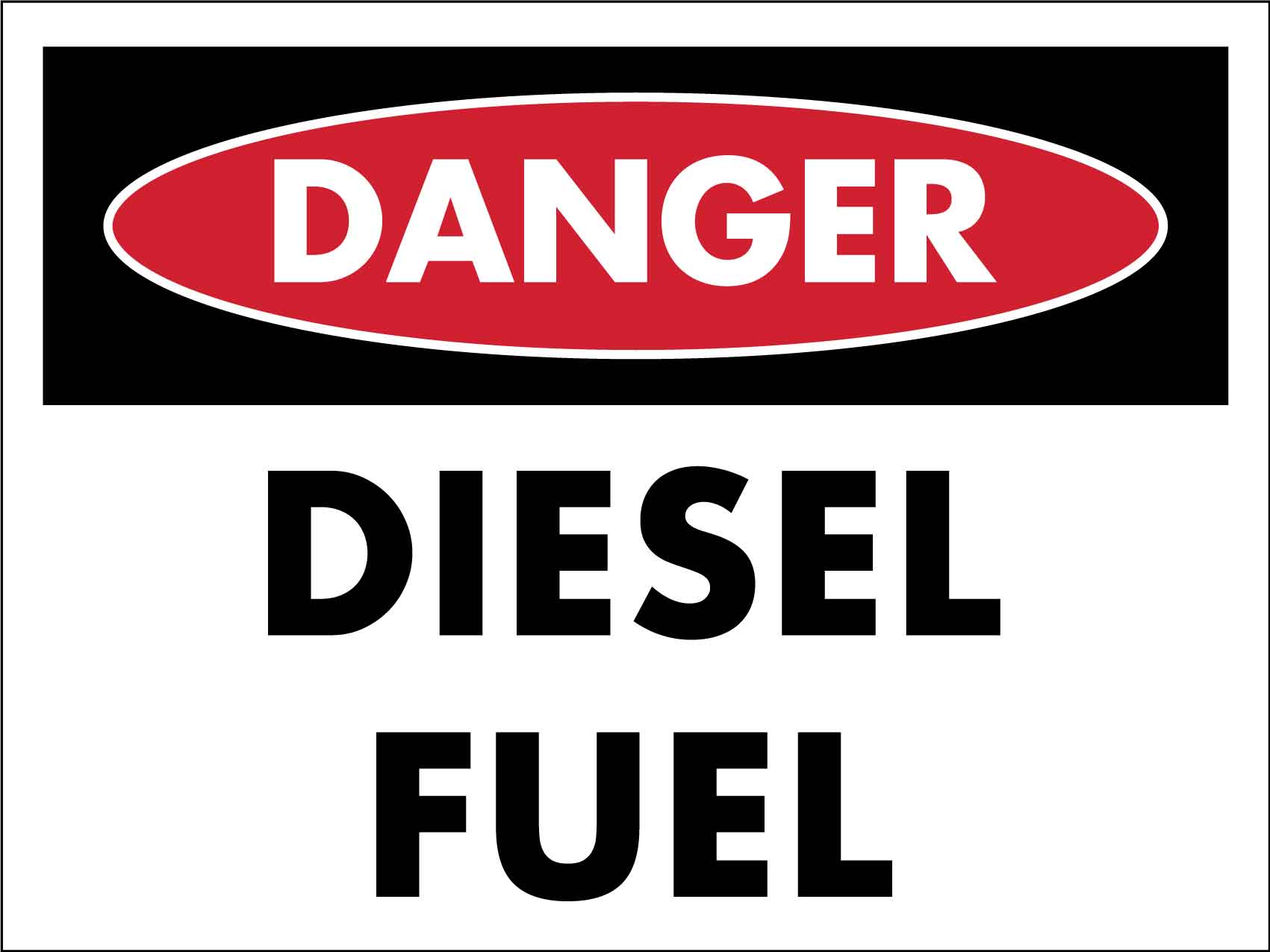 Danger Diesel Fuel Sign - New Signs