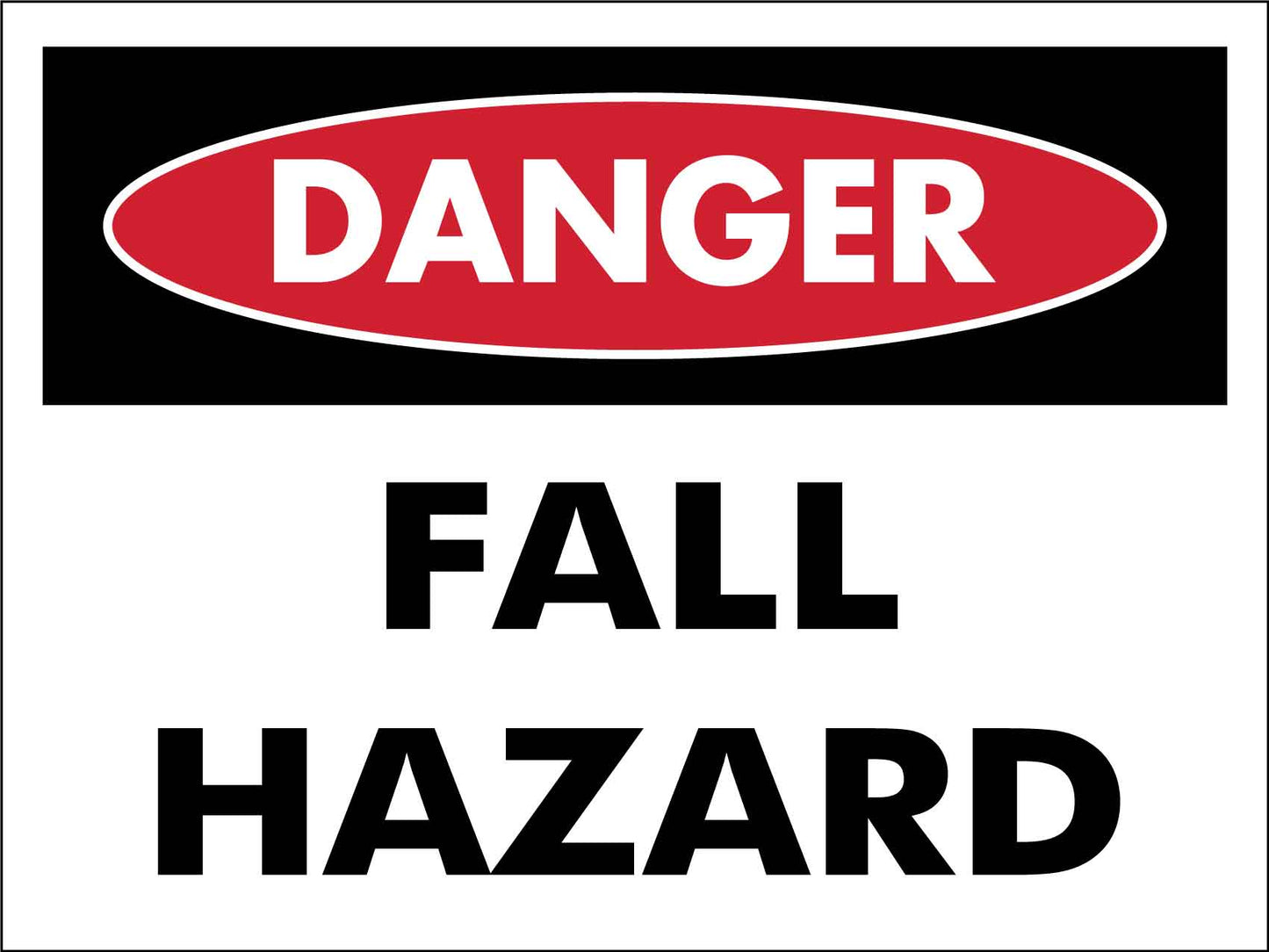 Danger Fall Hazard Sign - New Signs