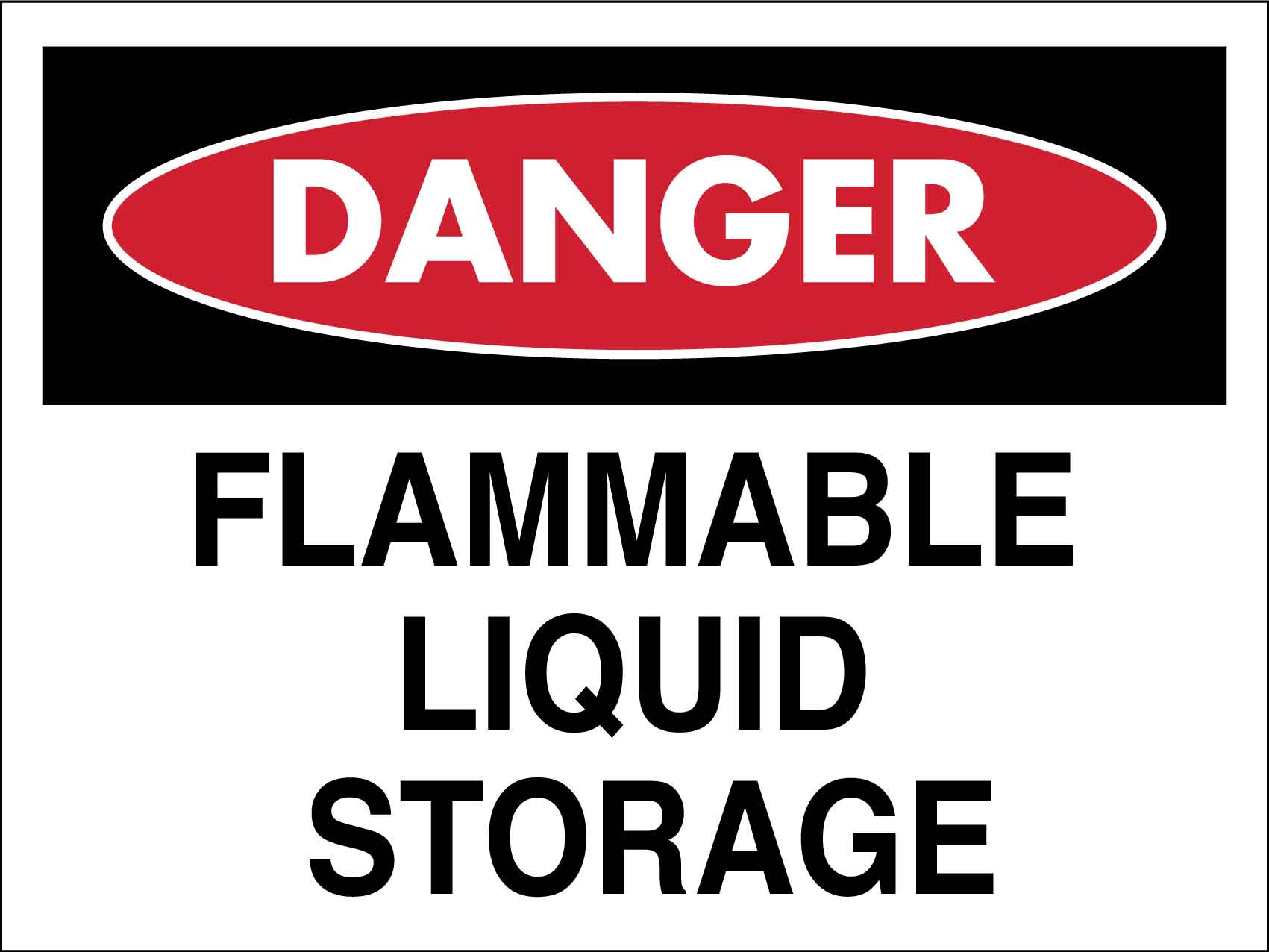 Danger Flammable Liquid Storage Sign – New Signs