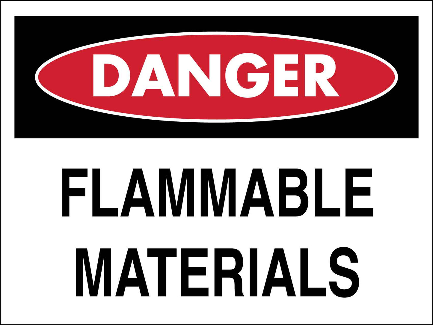 Danger Flammable Materials Sign - New Signs