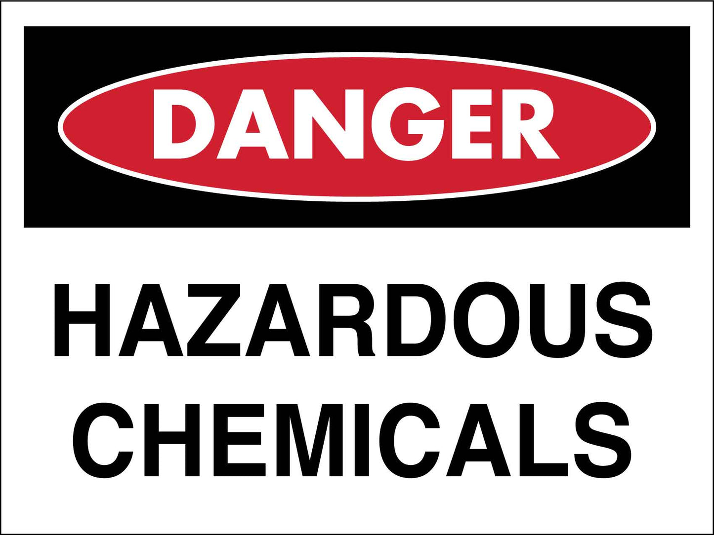 Danger Hazardous Chemicals Sign - New Signs