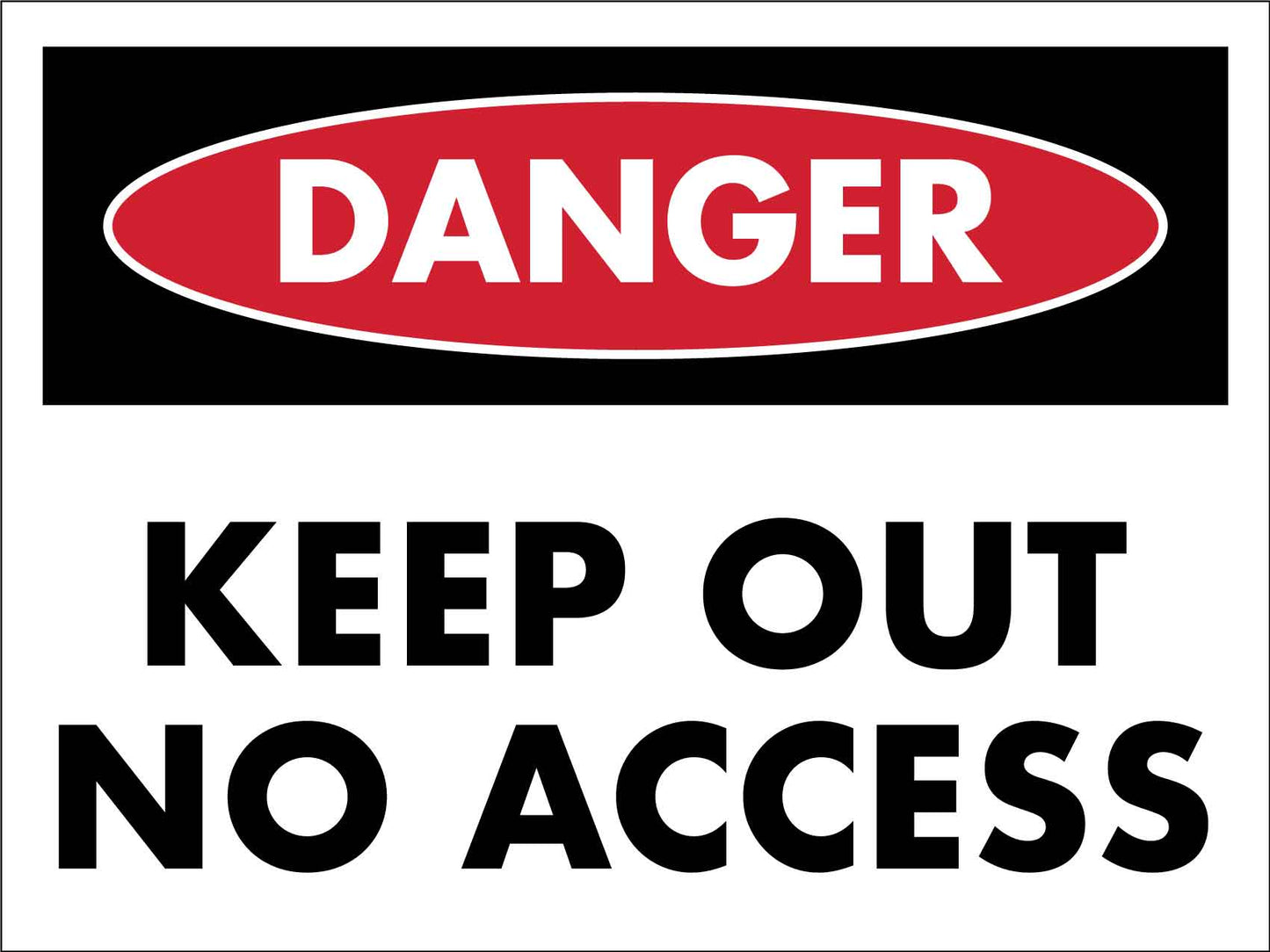 Danger Keep Out No Access Sign - New Signs
