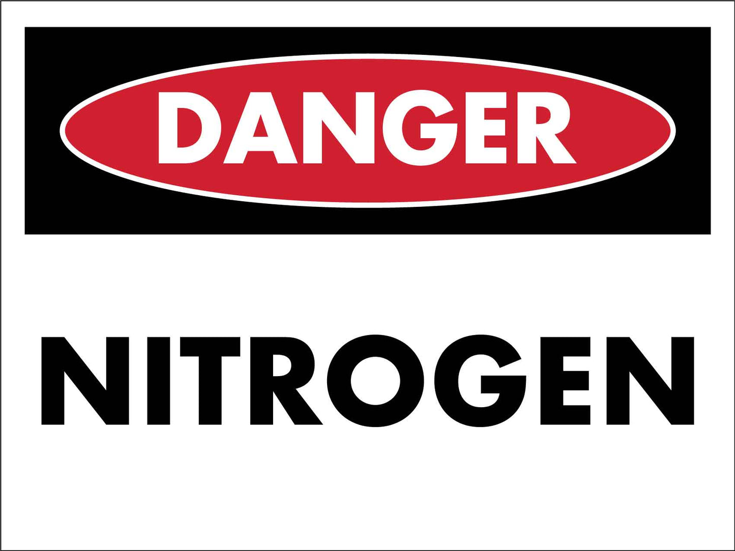 Danger Nitrogen Sign - New Signs