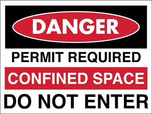 Danger Permit Required Confined Space Do Not Enter Sign - New Signs