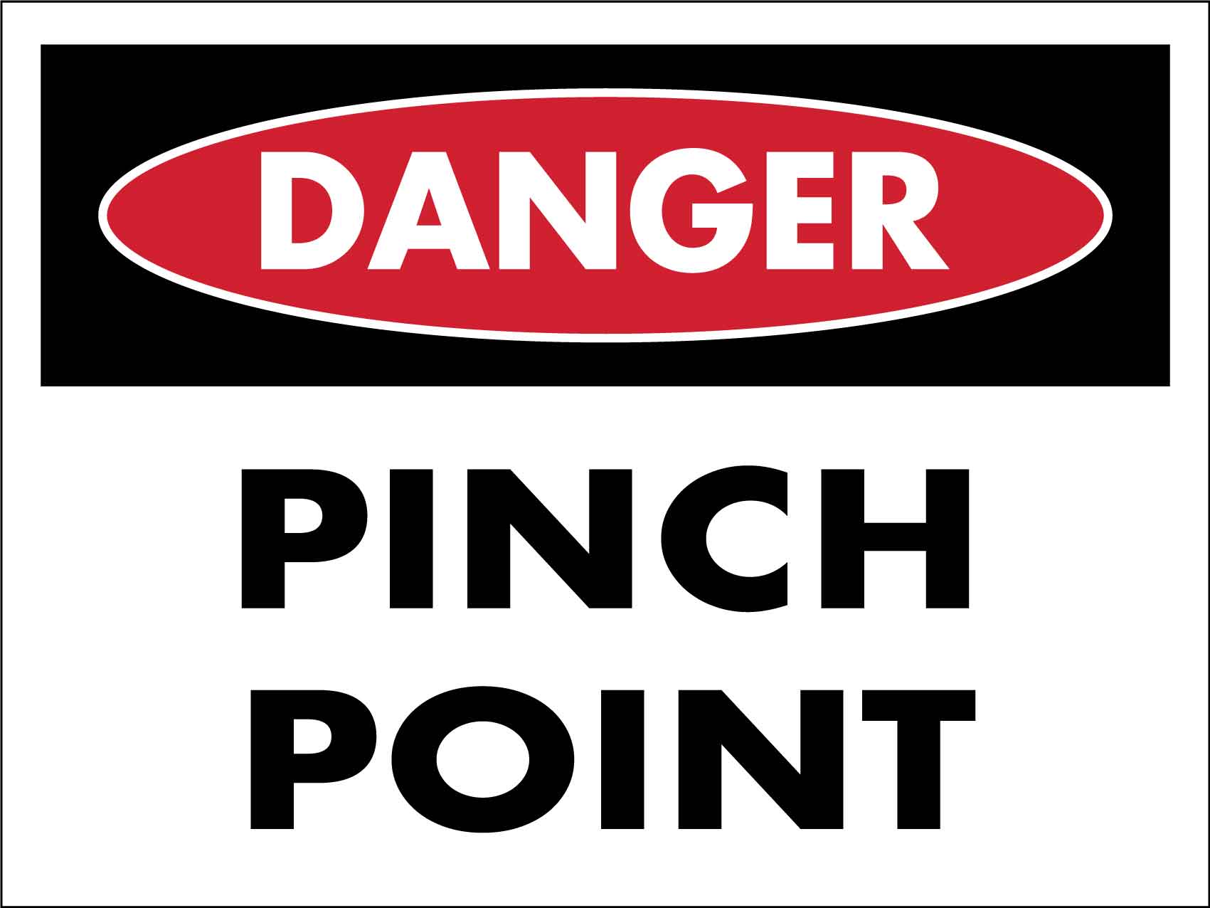 Danger Pinch Point Sign - New Signs