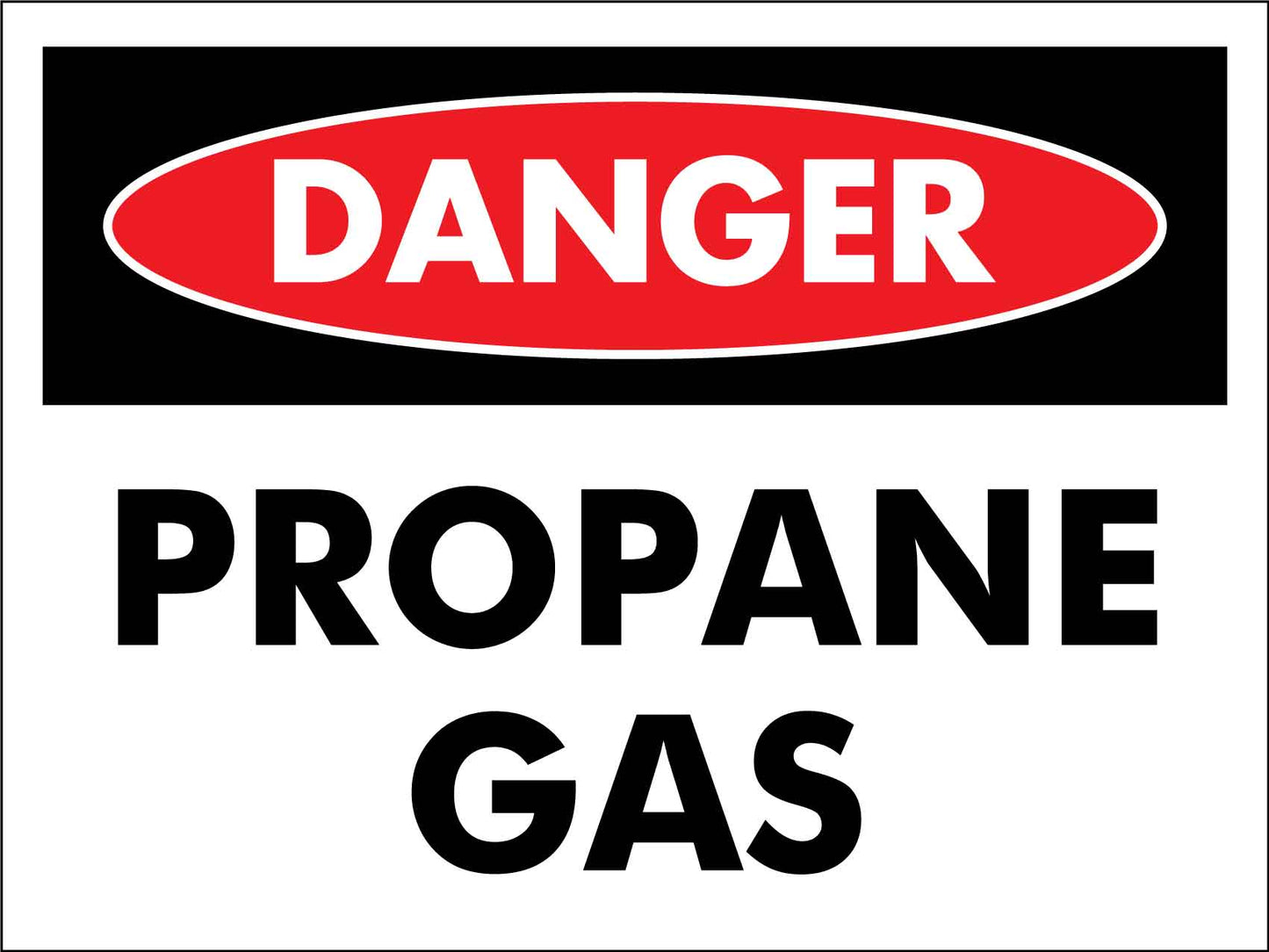 Danger Propane Gas Sign - New Signs
