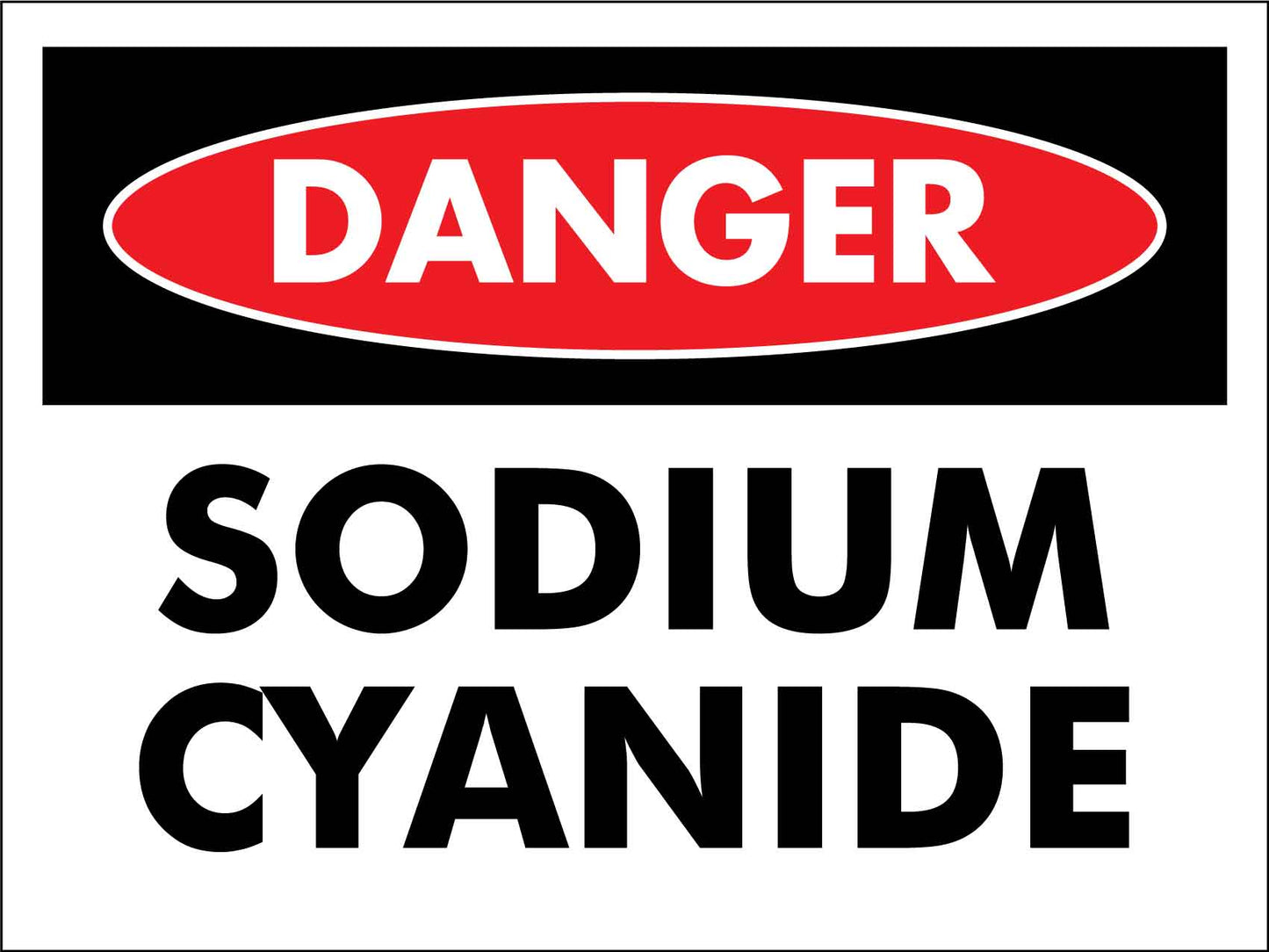 Danger Sodium Cyanide Sign - New Signs
