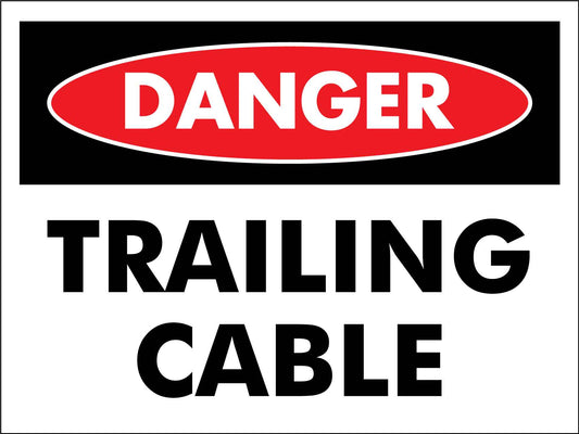 Danger Trailing Cable Sign - New Signs