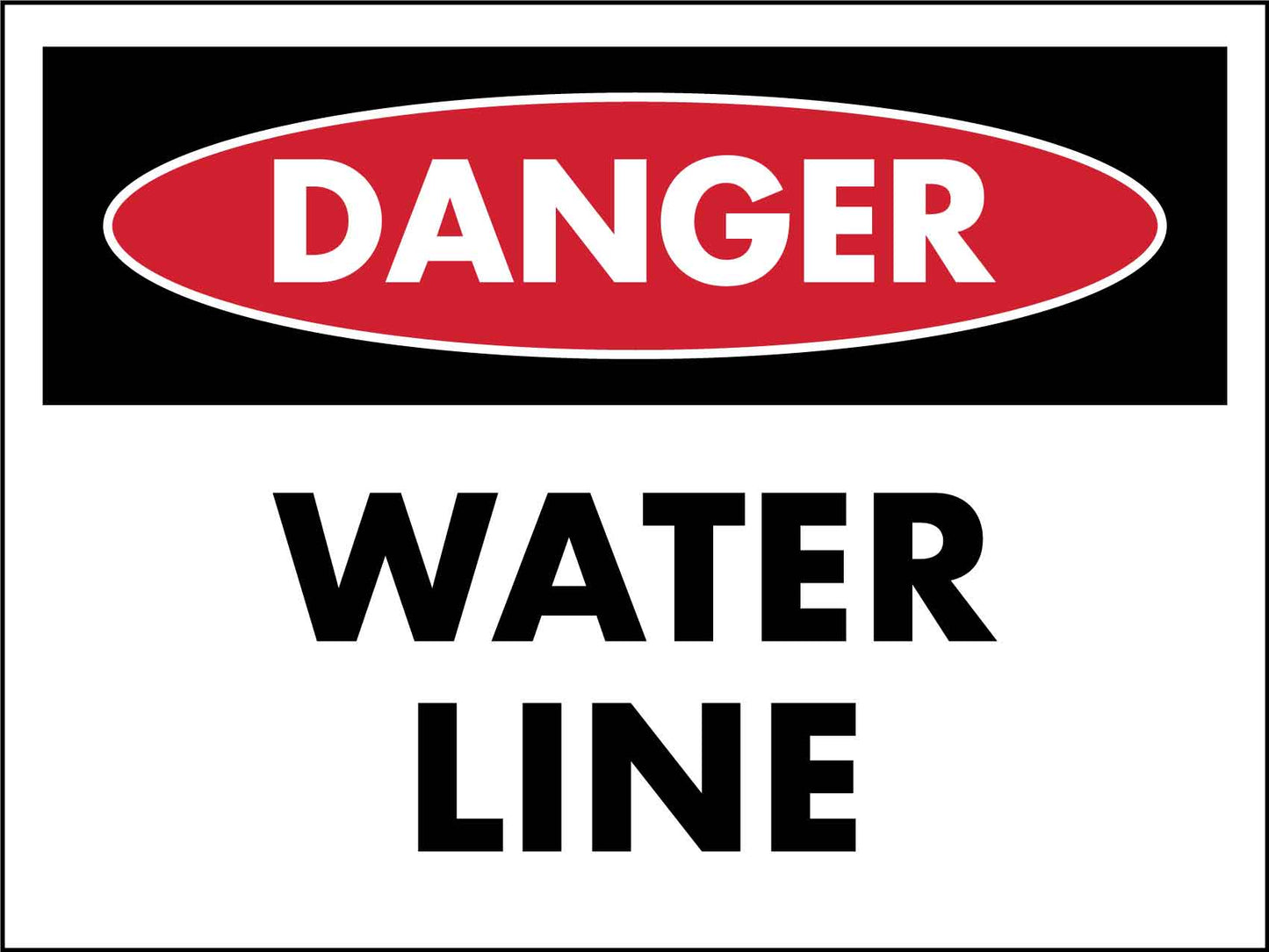 Danger Water Line Sign - New Signs