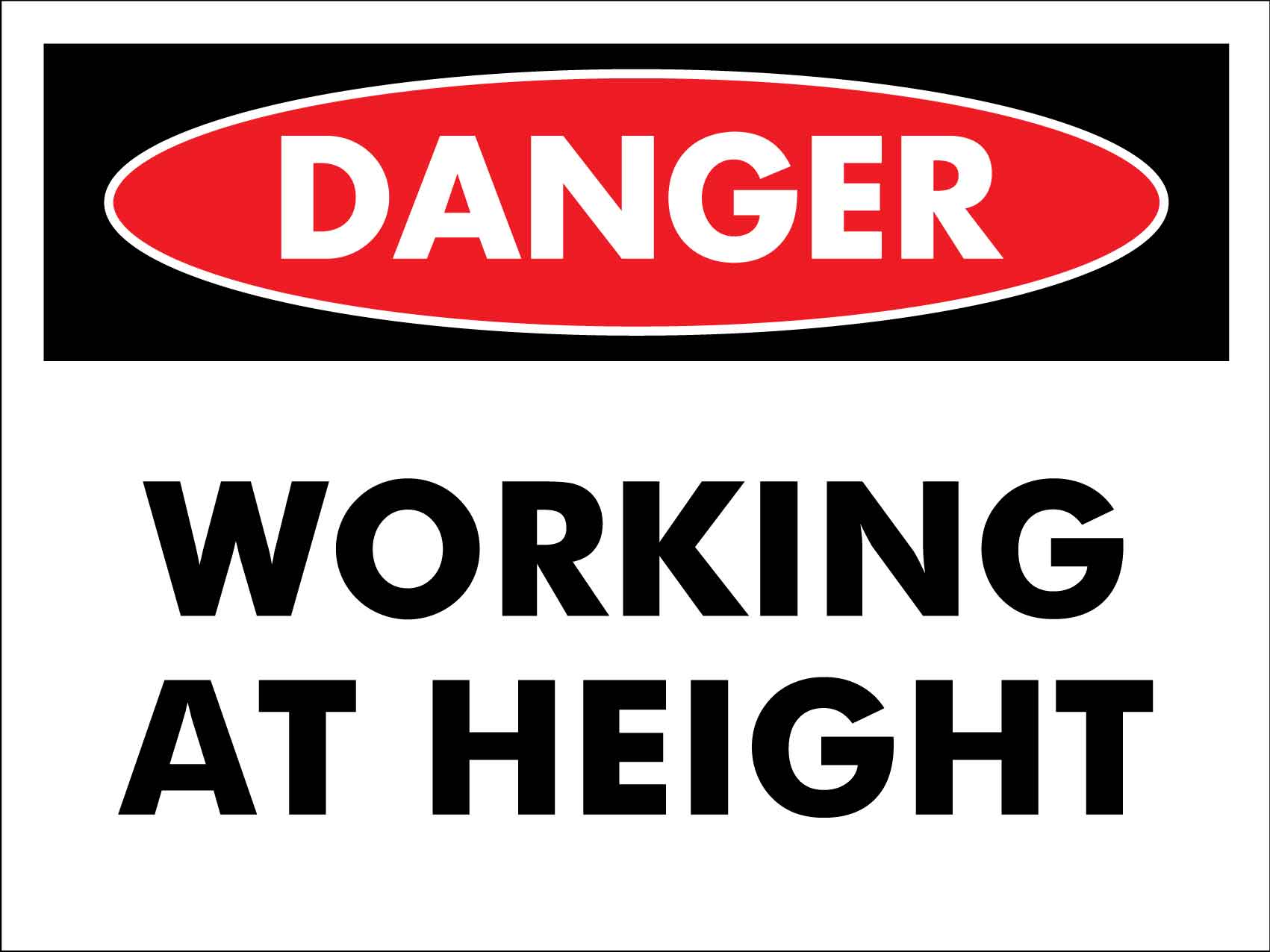Danger Working At Height Sign – New Signs