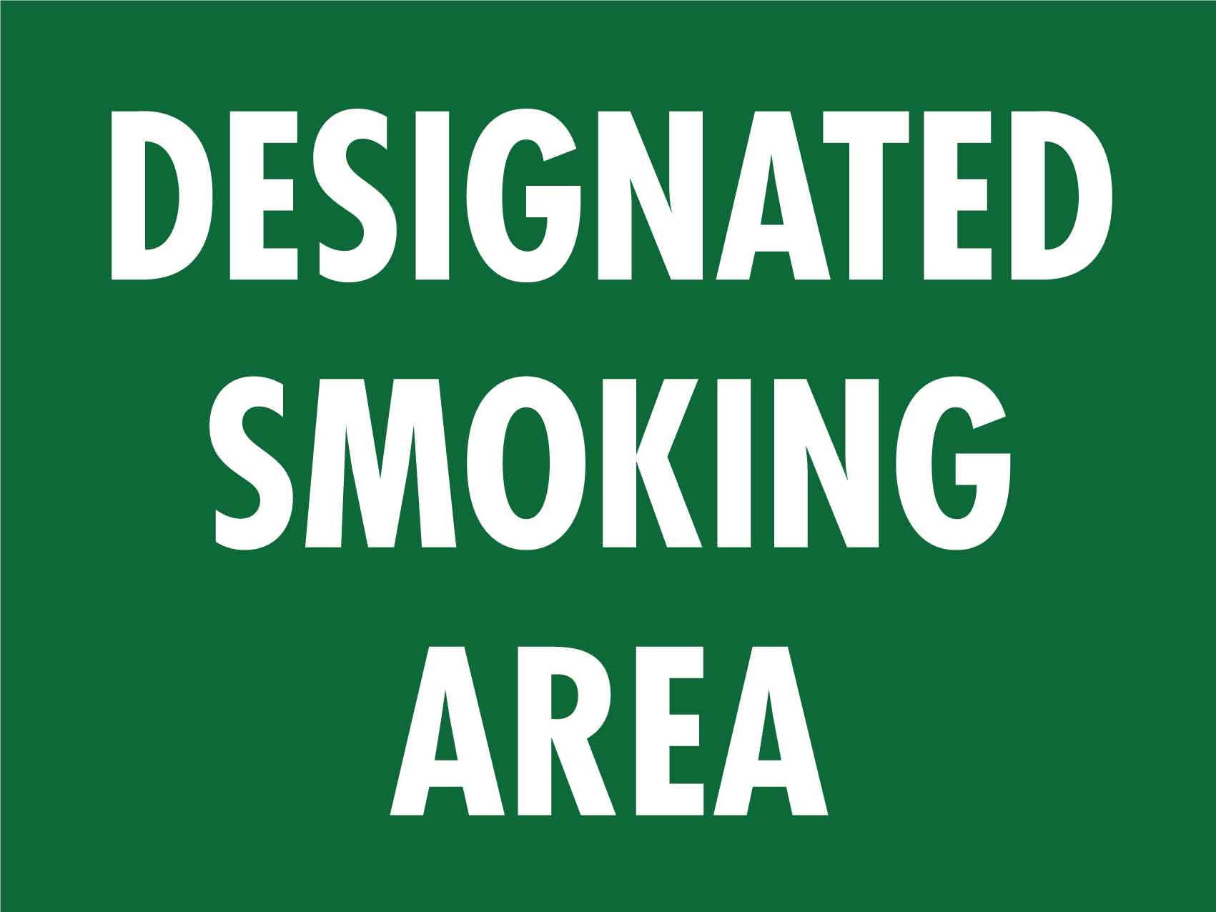 Designated Smoking Area Sign - New Signs