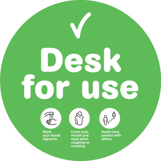 Desk For Use Decal - New Signs