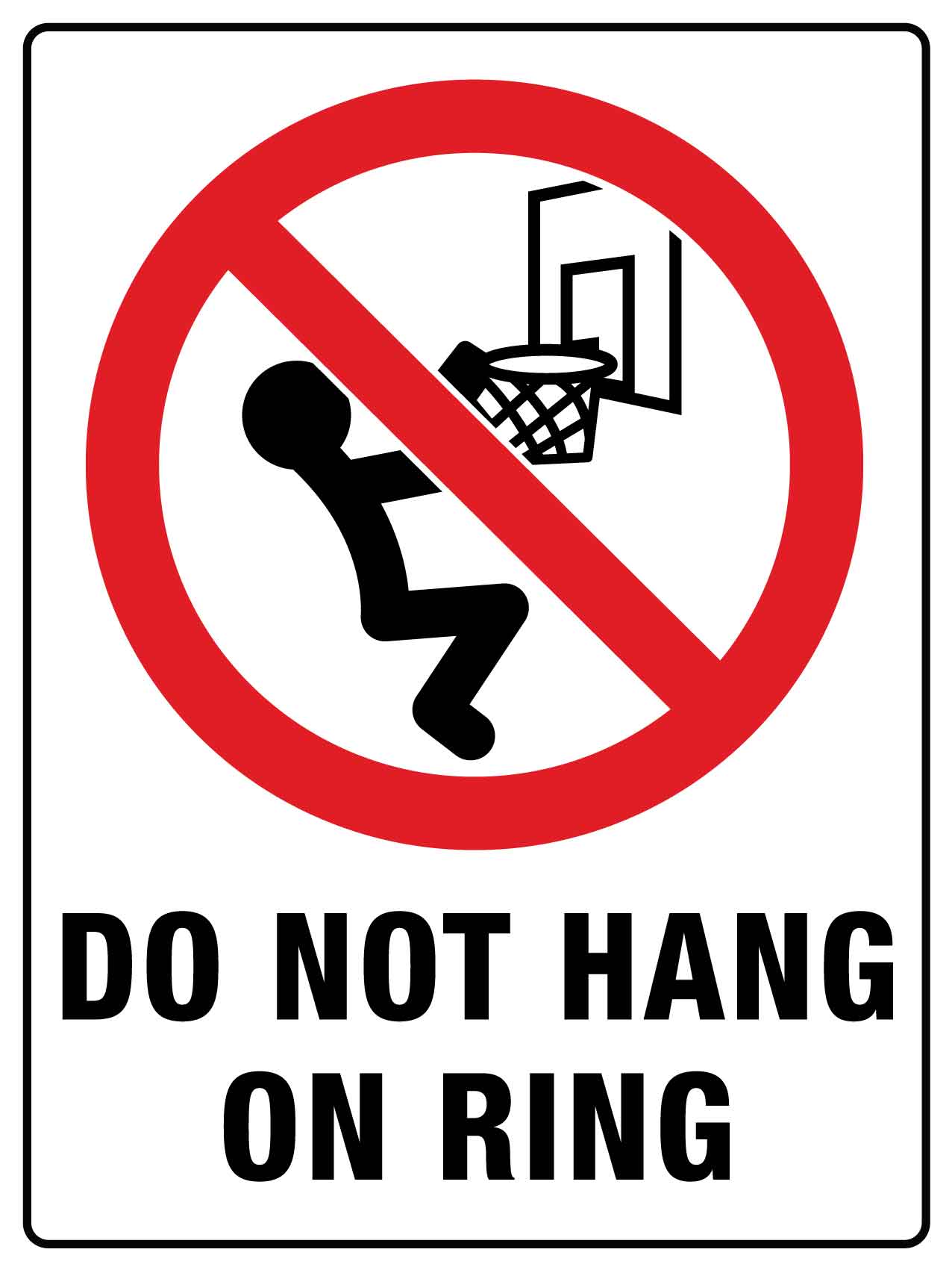 Do Not Hang on Ring Sign - New Signs
