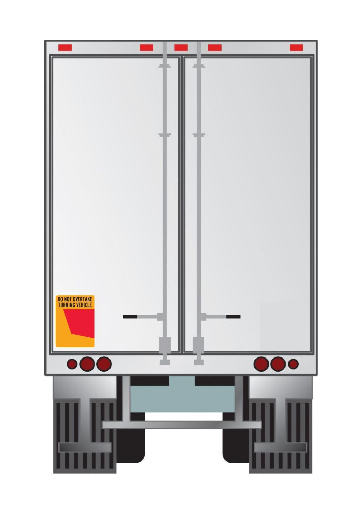 Do Not Overtake Turning Vehicle (Left Hand Side Only) 300mm x 400mm Reflective Sign - New Signs