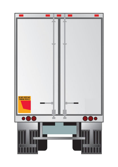 Do Not Overtake Turning Vehicle (Left Hand Side Only) 300mm x 400mm Reflective Sign - New Signs