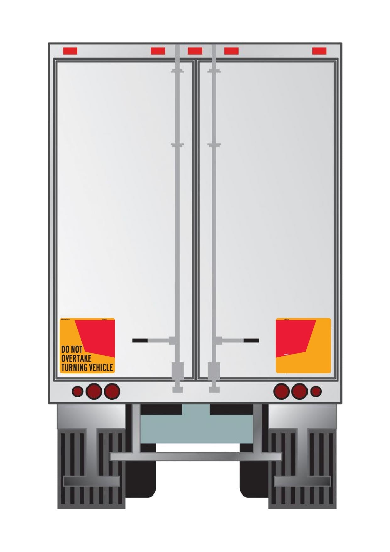 Do Not Overtake Turning Vehicle NSW (Set) 400mm Reflective Sign - New Signs