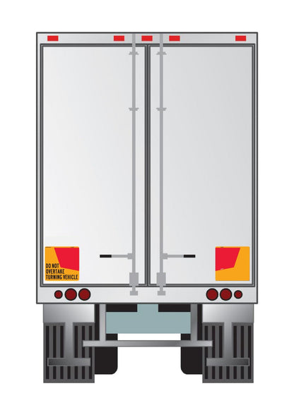 Do Not Overtake Turning Vehicle (Set) 300mm Reflective Sign - New Signs