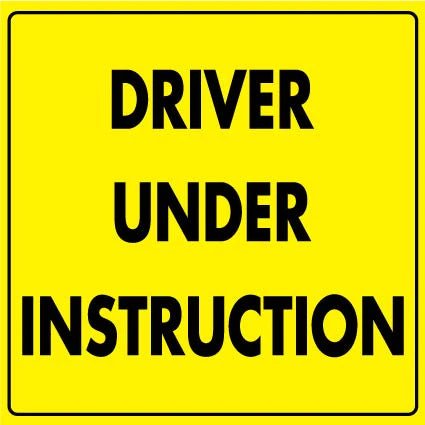 Driver Under Instruction Magnetic Vehicle Sign - New Signs
