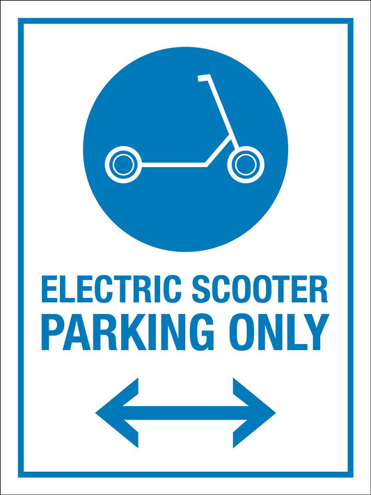 Electric Scooter Parking Only Sign - New Signs