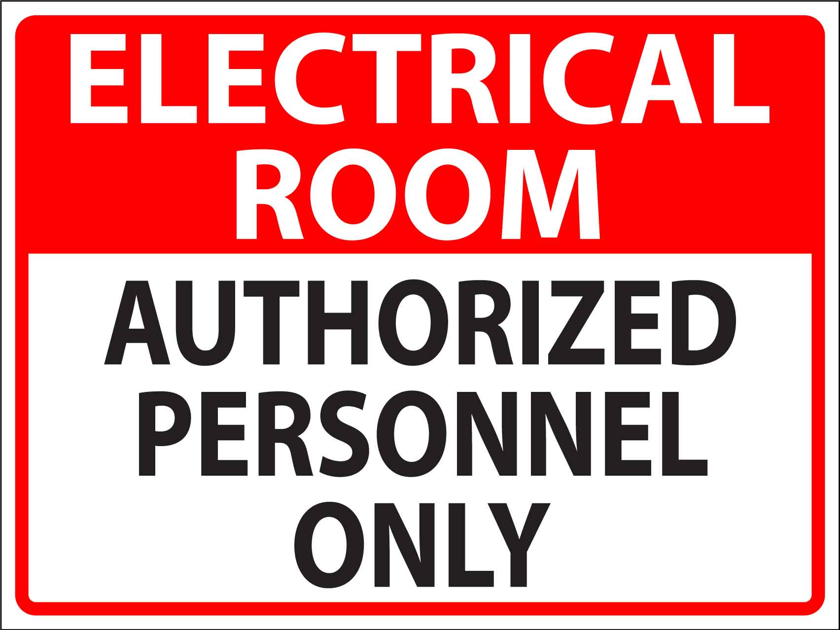 Electrical Room Authorized Personnel Only Sign - New Signs