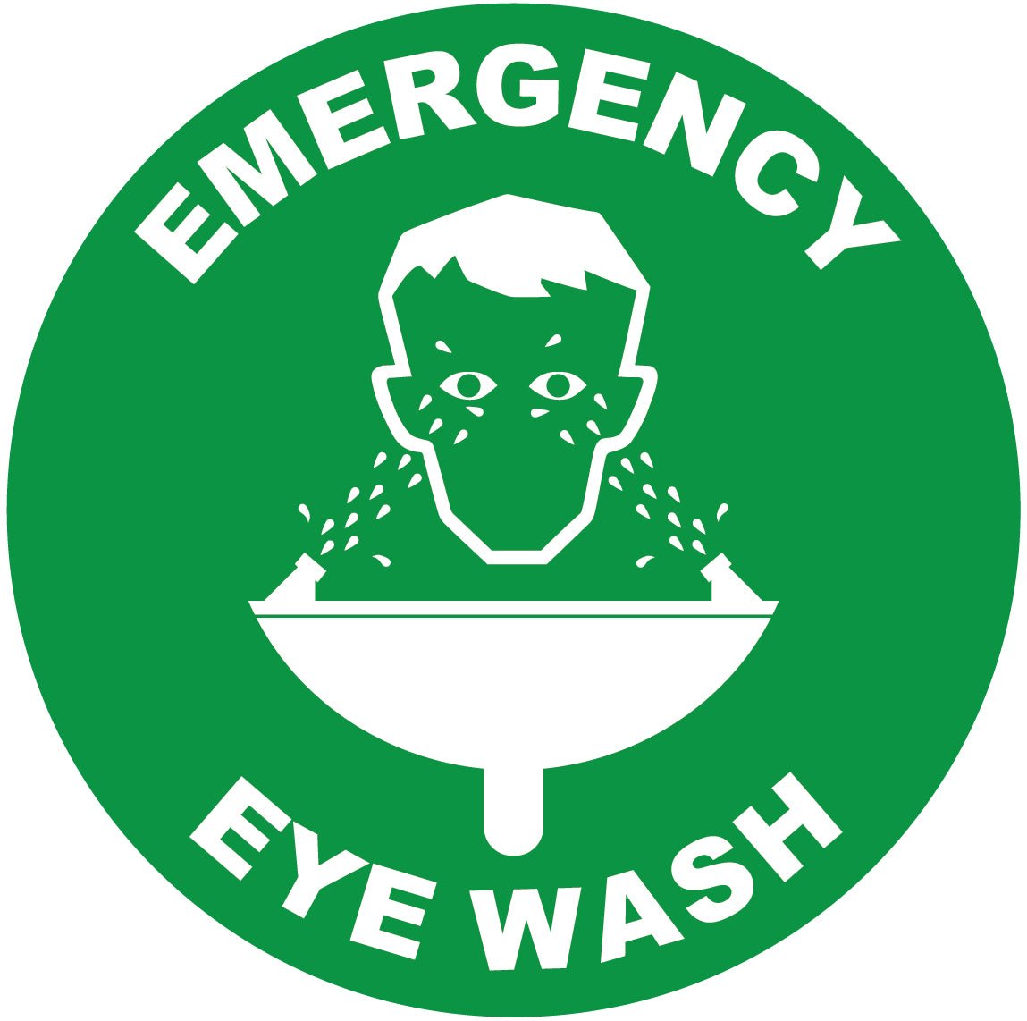 Emergency Eye Wash Decal - New Signs