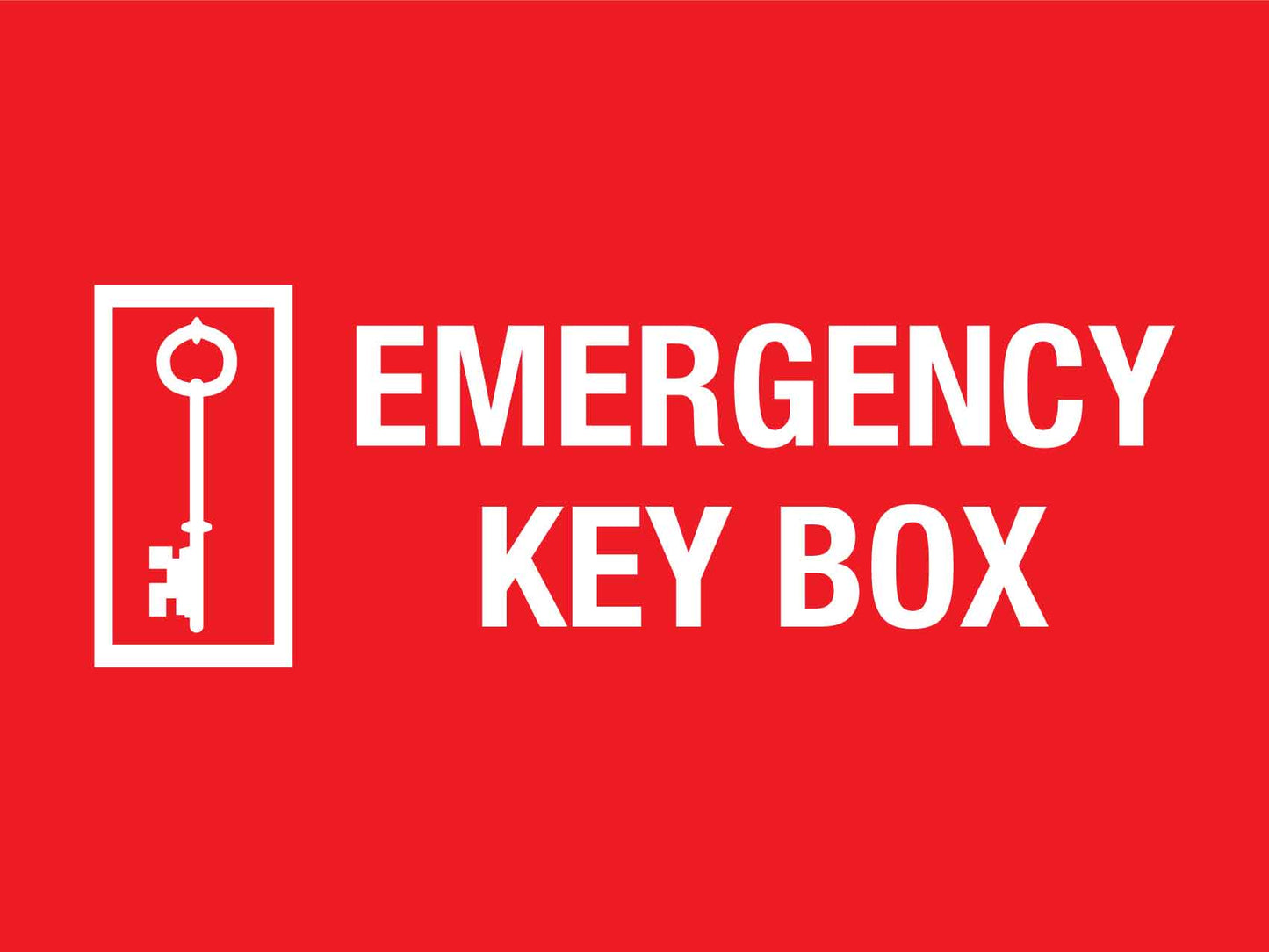 Emergency Key Box Sign - New Signs