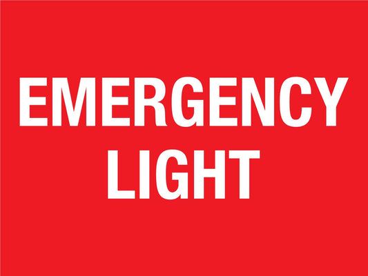 Emergency Light Sign - New Signs
