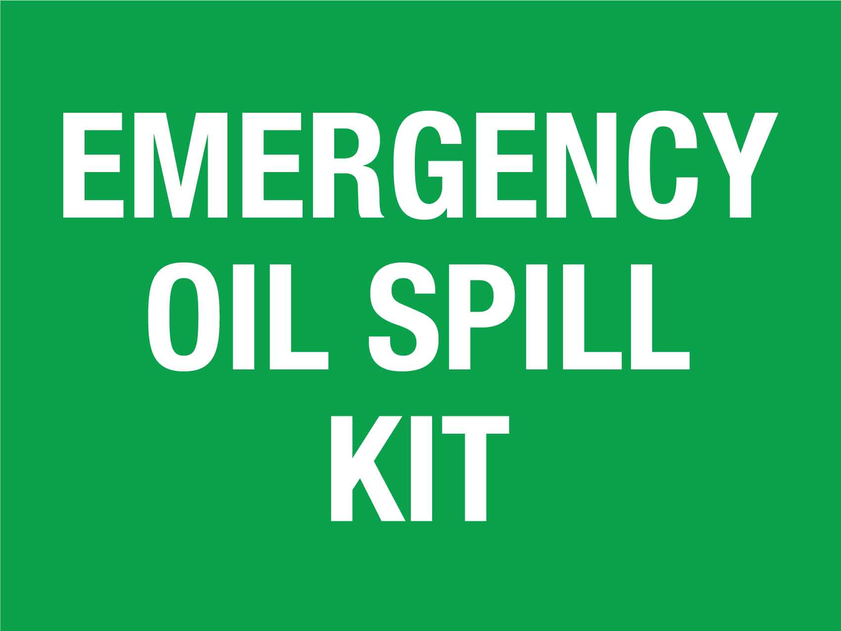 Emergency Oil Spill Kit Sign - New Signs
