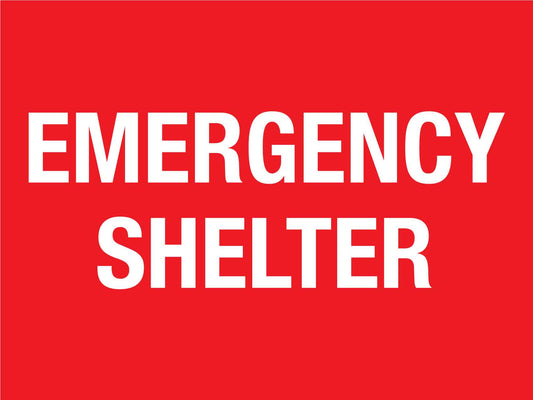 Emergency Shelter Sign - New Signs