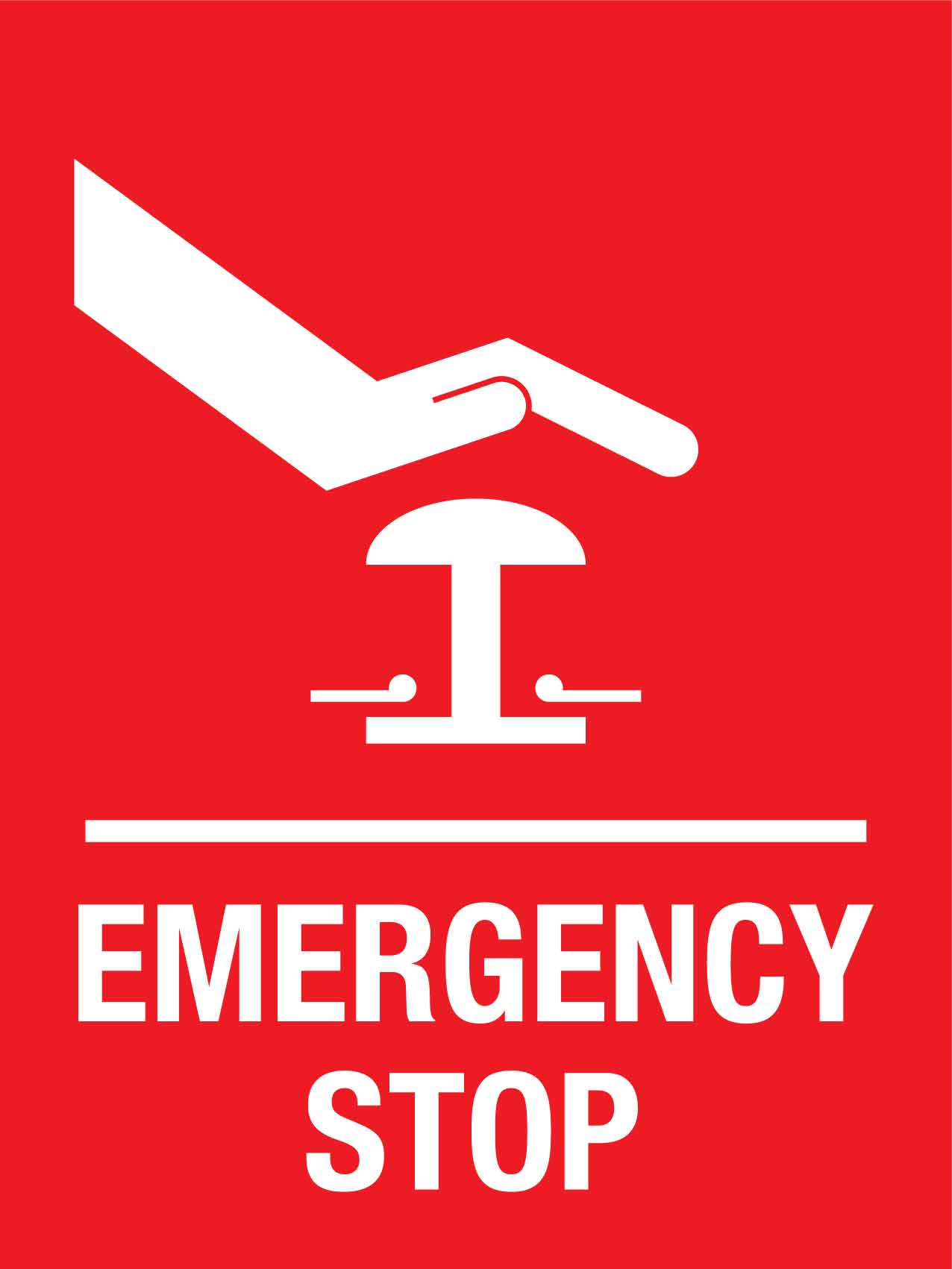 Emergency Stop Sign - New Signs