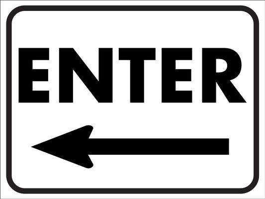 Enter (Left Arrow) Sign - New Signs