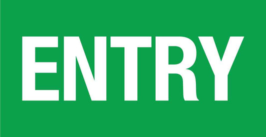 Entry Green Small Sign - New Signs