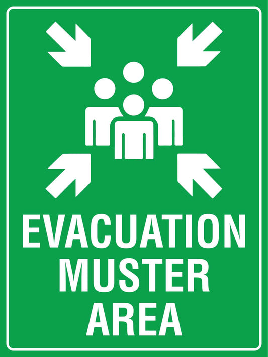 Evacuation Muster Area Sign - New Signs