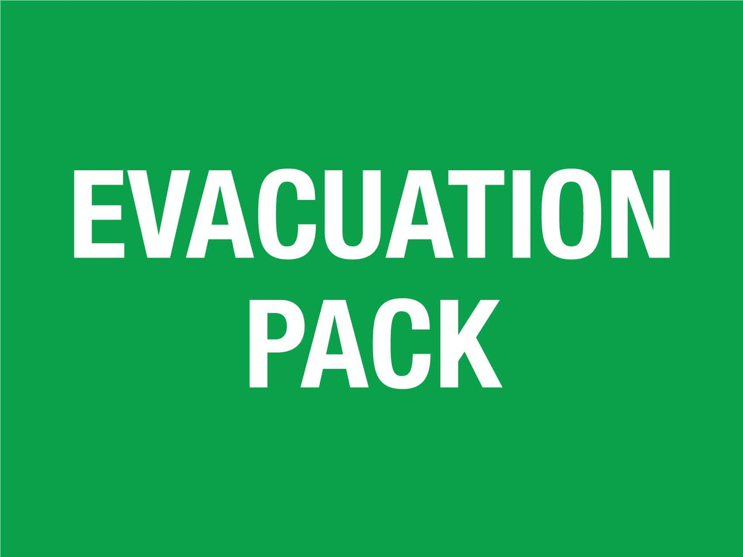 Evacuation Pack Sign - New Signs