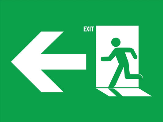 Exit Sign Arrow Left Sign - New Signs