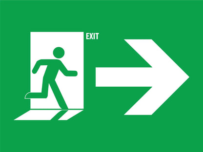 Exit Sign Arrow Right Sign - New Signs
