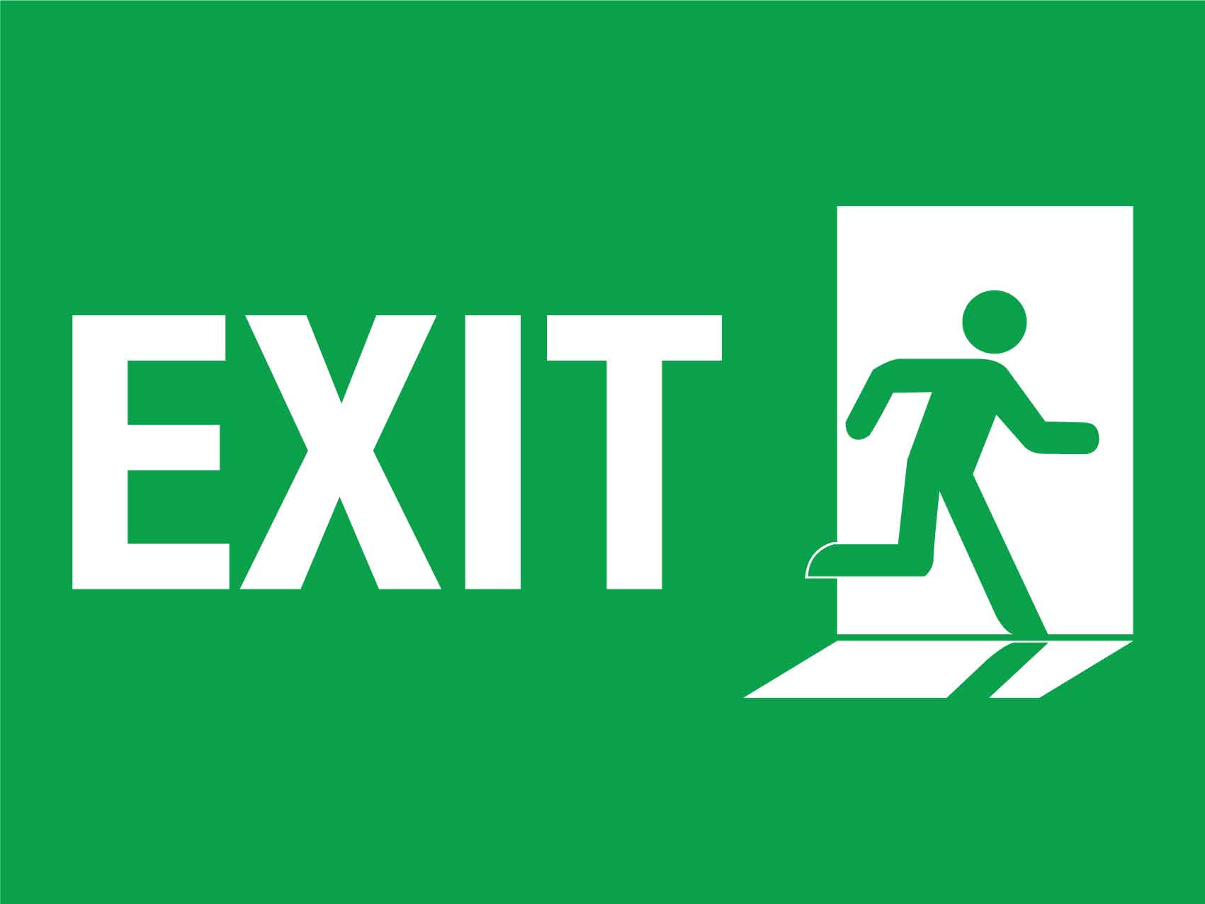 Exit With Icon Sign - New Signs