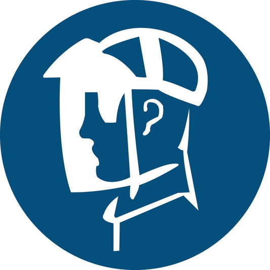 Face Protection Symbol Decal - New Signs