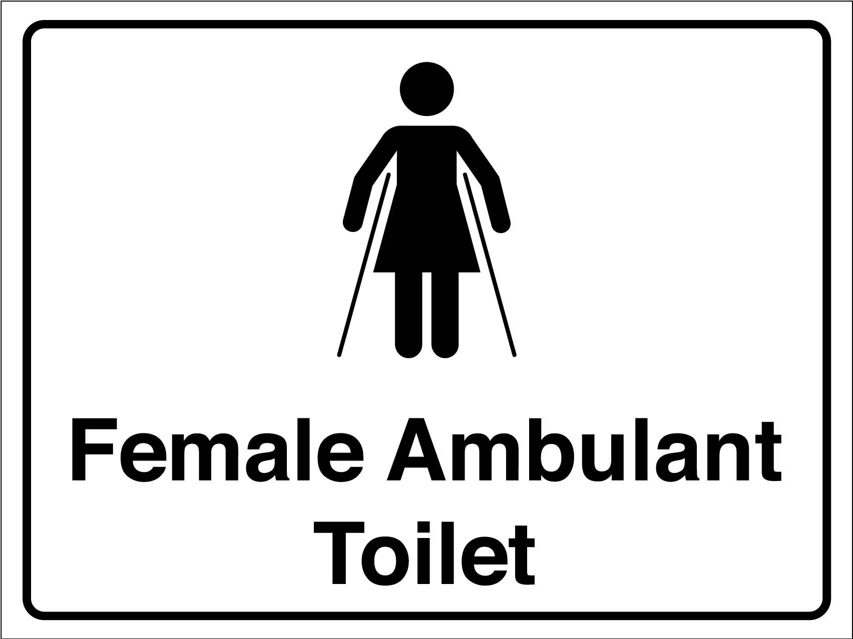 Female Ambulant Toilet Sign - New Signs