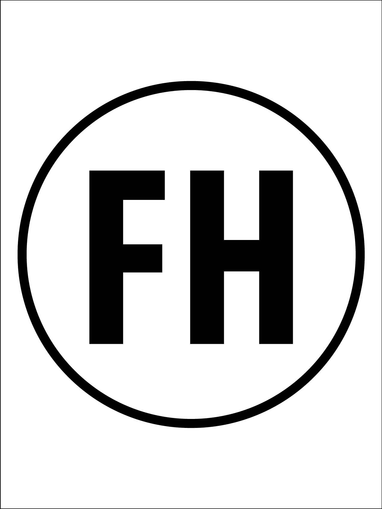FH Circle Black Sign - New Signs