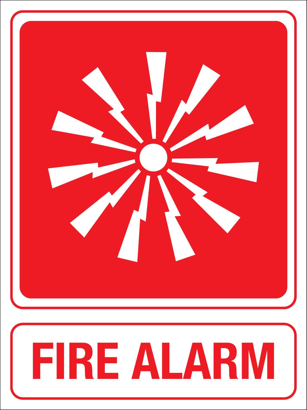 Fire Alarm Symbol Sign - New Signs