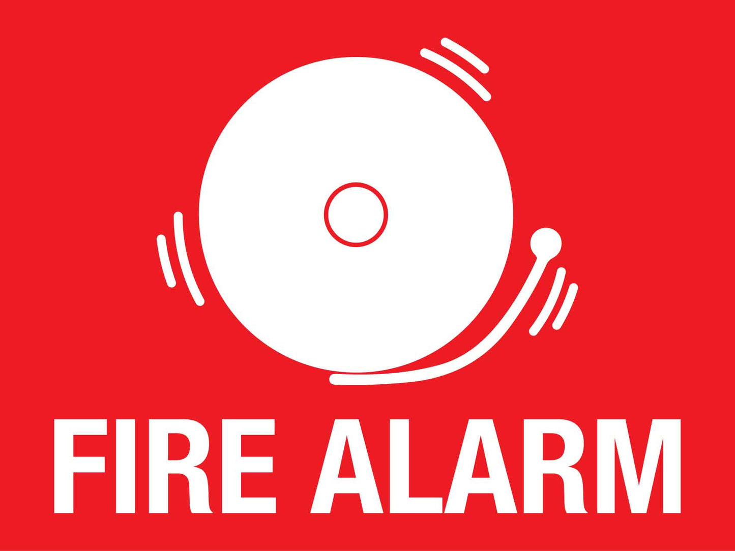Fire Alarm With Bell Sign - New Signs