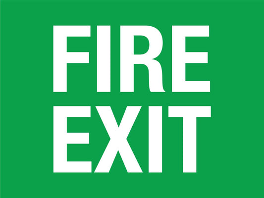 Fire Exit Green Sign - New Signs