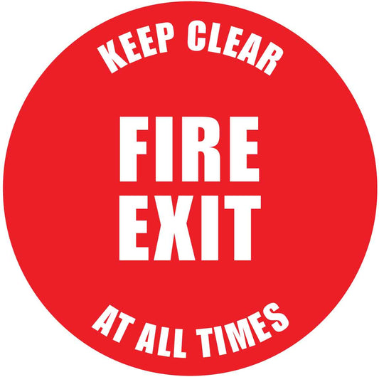 Fire Exit Keep Clear Decal - New Signs