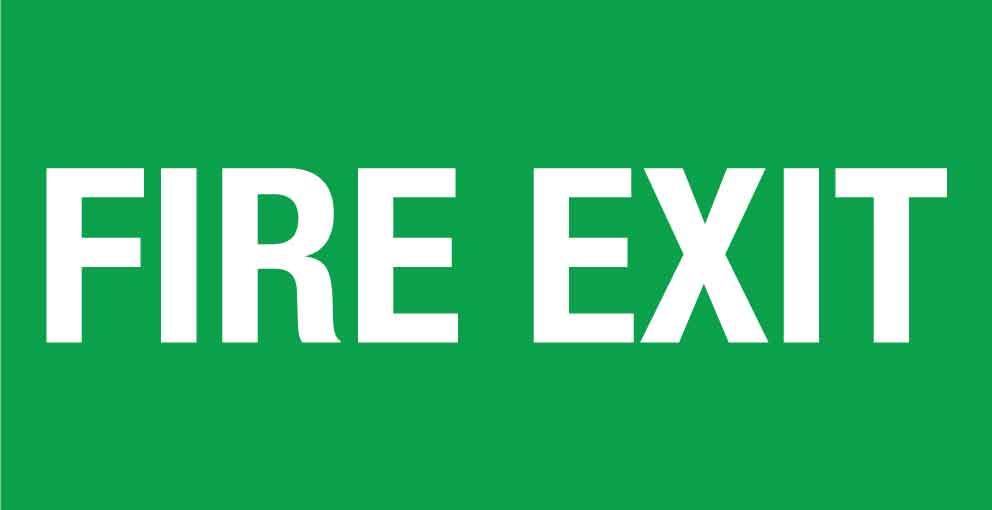 Fire Exit Sign Small Sign - New Signs