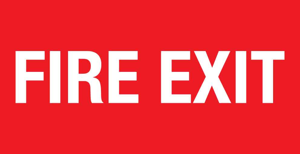 Fire Exit Small Sign - New Signs
