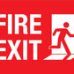 Fire Exit With Icon Sign - New Signs