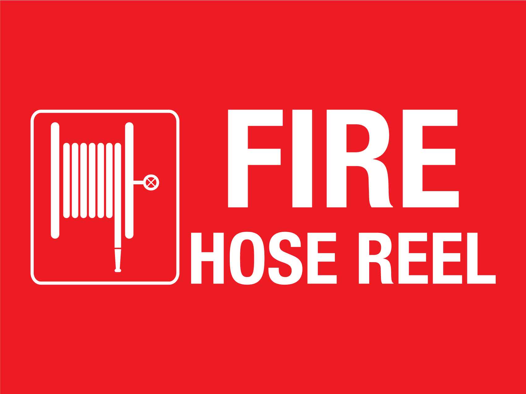 Fire Hose Reel with Icon Sign - New Signs